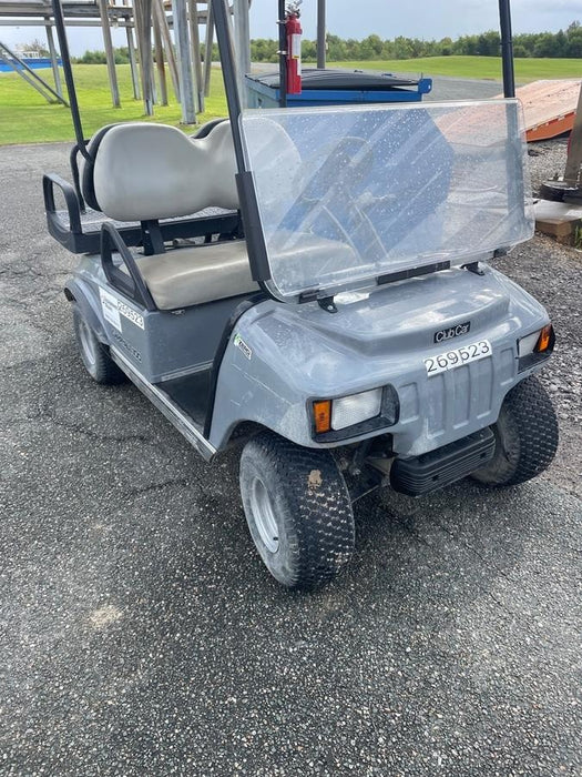 2022 Club Car CA100E Canopy, Fold down Windshield, Beacon, Back up Alarm, All-Trail Trials, HD 8 V Batteries, Trailer Hitch and Ball