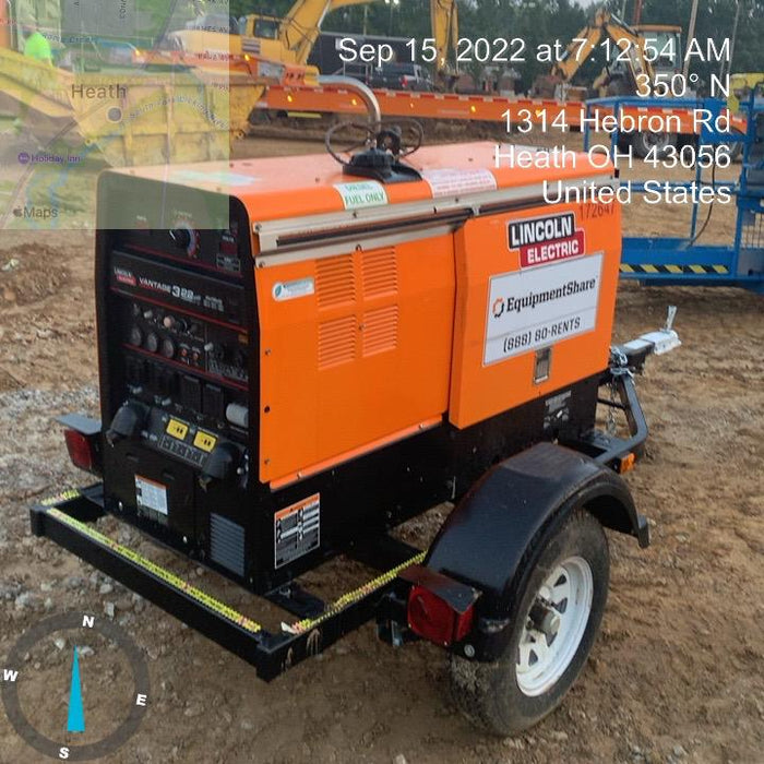 2021 Lincoln Electric Vantage 322 Vantage 322 Ready Pak 3 w/ Decals, ORANGE (includes trailer, cable rack, fender light kit) NO Telematics