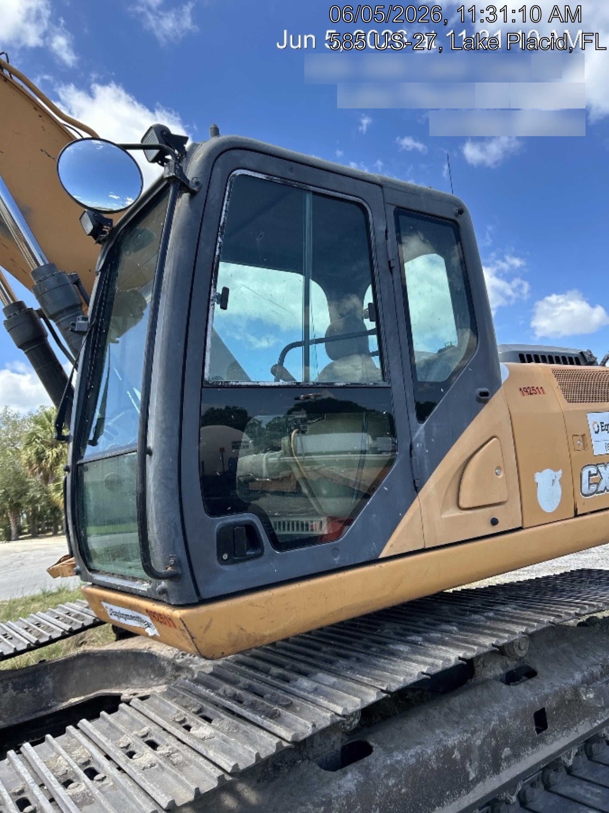 2015 Case CX210C CAB A/C, 9'-8" ARM, STEEL TRACKS, AUX HYD, THUMB
