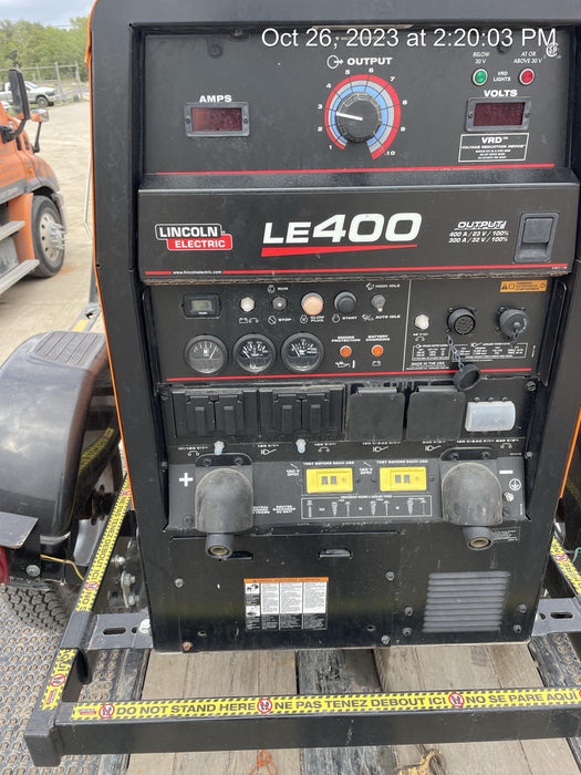 2022 Lincoln Electric LE400 Kubota V1505, Trlr, Cable Rack, Light Kit, ES Decals, T3