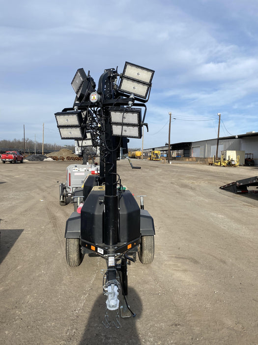 2022 Allmand NLV3GR (4) LED Light Fixture 350W, 23' Vertical Mast, 3kW Prime, Towable, Deep Sea L401, Leveling Jacks, Yanmar T4F 5.8hp