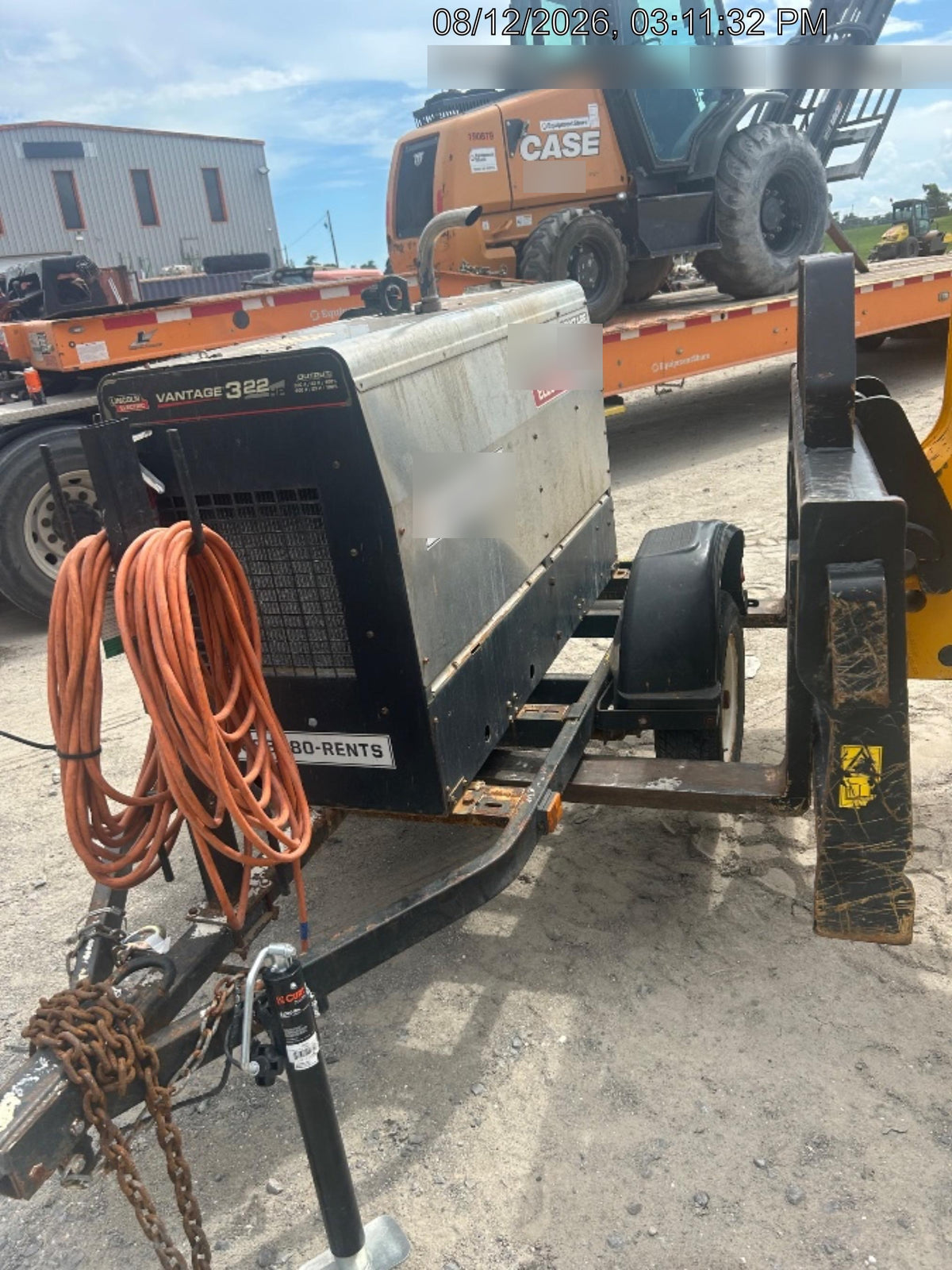 2019 Lincoln Electric Vantage 322 Ready-Pak 3, Two Wheel Trailer, Fender and Light Kit, Cable Rack