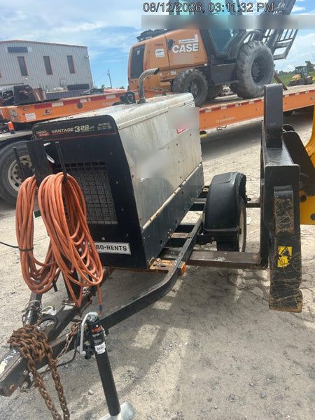 2019 Lincoln Electric Vantage 322 Ready-Pak 3, Two Wheel Trailer, Fender and Light Kit, Cable Rack