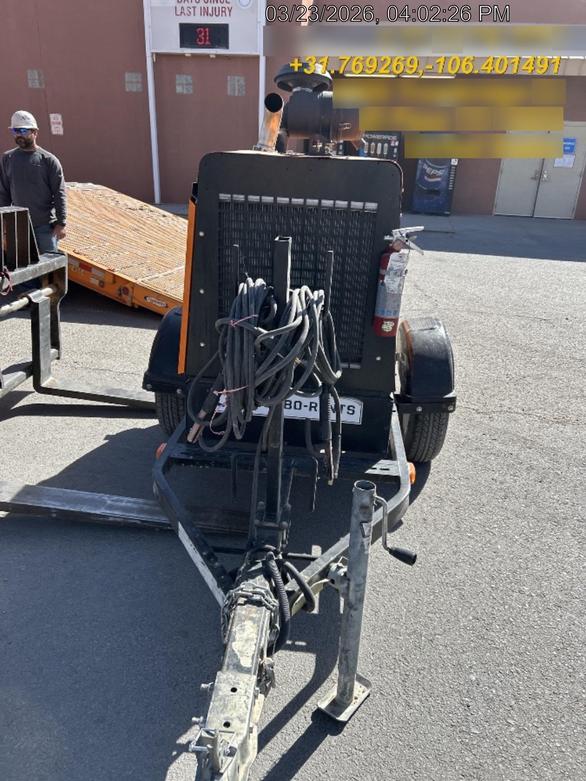 2021 Lincoln Electric Vantage 549X Ready Pak 3, ORANGE (includes trailer, cable rack, fender light kit)
