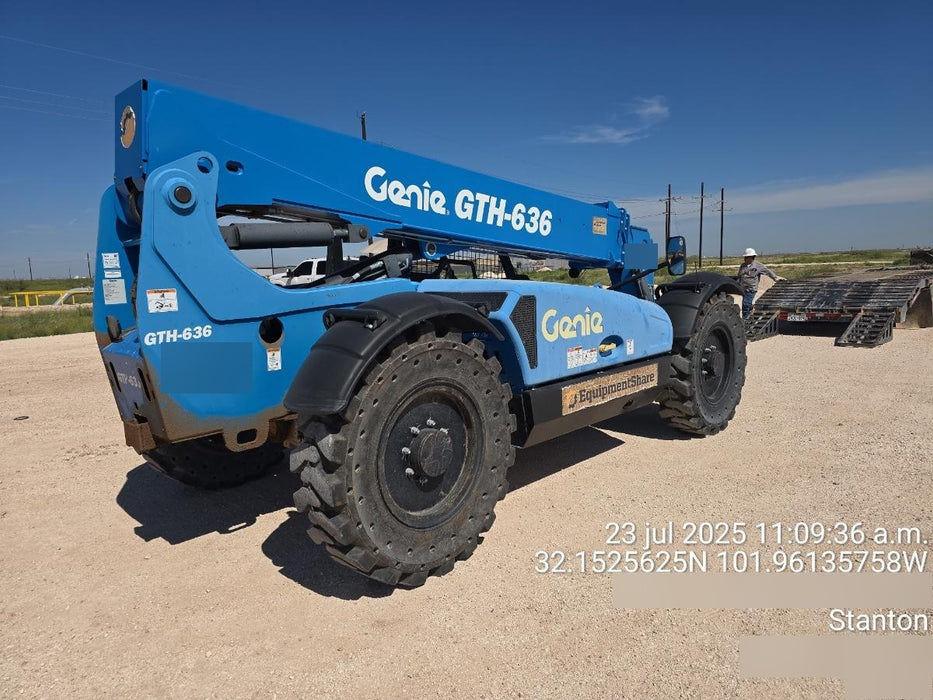 2018 Genie GTH-636 Genie GTH-636 w/Open ROPS, Work Lights, Solid Tires, RH Cab Mesh, Beacon, 48" Carriage and Forks