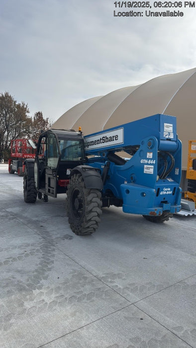 2019 Genie GTH-844 Cab/Heat/AC, Solid RT Tires, LED Work Lights, Beacon 60" QA Carriage, 48" Forks