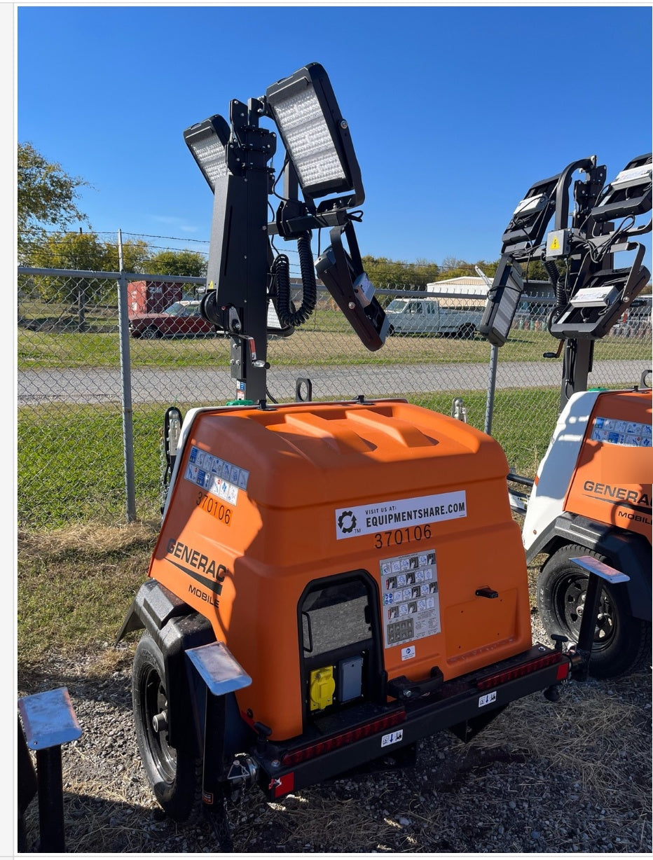 2023 Generac MLT2 Diesel, Flex Switch 120V Input, Powerzone Controller, 
(4) 320W LED Lights, 4kW Generator, 39.9 Gal Fuel Tank, 2" Ball, T3