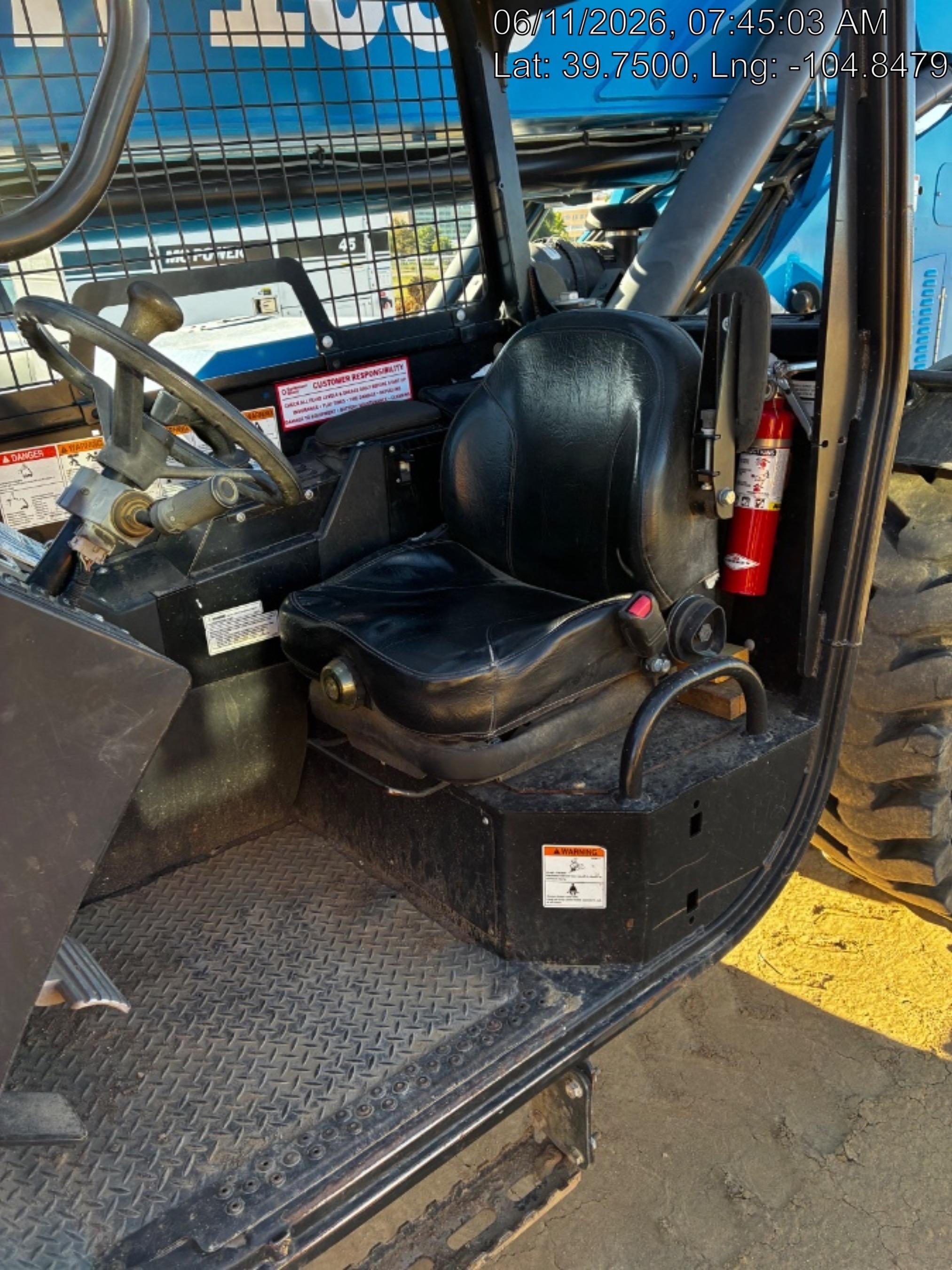 2018 Genie GTH-1056 GTH-1056 w/Open ROPS, Solid Tires, Work Lights, 60" carriage/forks, cab mesh, beacon