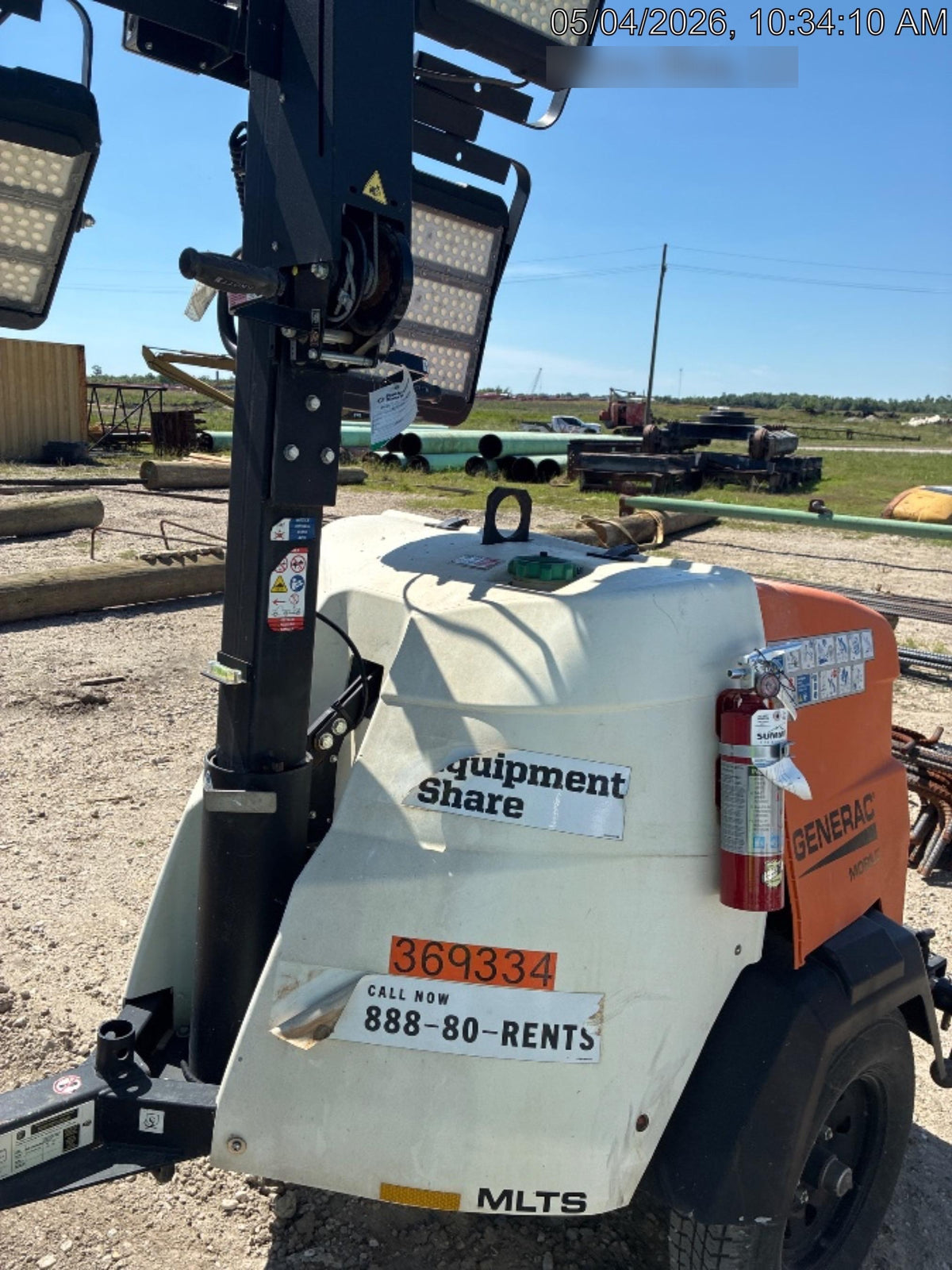 2023 Generac MLT2 Diesel, Flex Switch 120V Input, Powerzone Controller, 
(4) 320W LED Lights, 4kW Generator, 39.9 Gal Fuel Tank, 2" Ball, T3