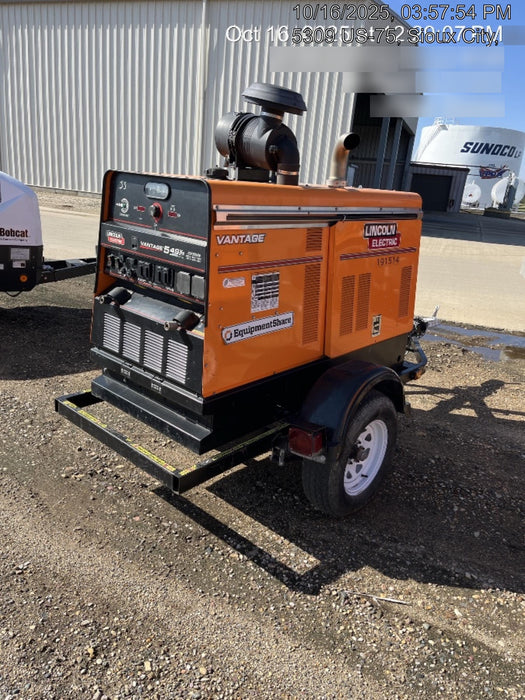 2021 Lincoln Electric Vantage 549X Ready Pak 3, ORANGE (includes trailer, cable rack, fender light kit)