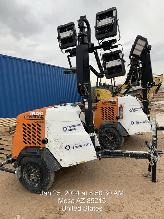 2023 Generac MLT2 Diesel, Flex Switch 120V Input, Powerzone Controller, (4) 320W LED Lights, 4kW Generator, 39.9 Gal Fuel Tank, 2" Ball, T3