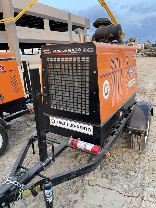2021 Lincoln Electric Vantage 549X Ready Pak 3, ORANGE (includes trailer, cable rack, fender light kit)