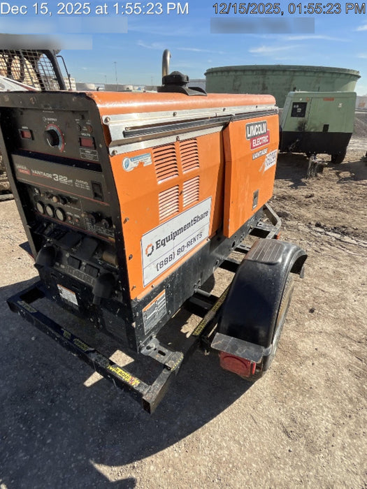 2021 Lincoln Electric Vantage 322 Vantage 322 Ready Pak 3 w/ Decals, ORANGE (includes trailer, cable rack, fender light kit) NO Telematics