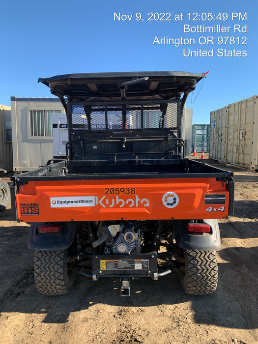 2022 Kubota RTV-X1140W-H Plastic Canopy, Windshield Acrylic Clear, LED Strobe Light, Wire Harness Kit, Back up Alarm