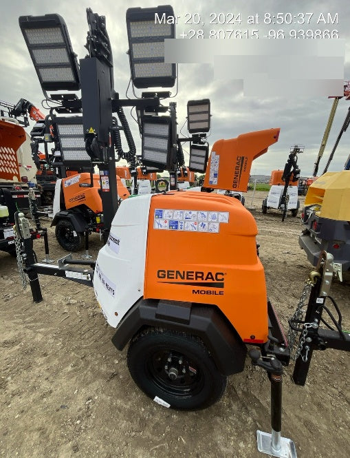 2024 Generac MLT2 Diesel, Flex Switch 120V Input, Powerzone Controller, 
(4) 320W LED Lights, 4kW Generator, 39.9 Gal Fuel Tank, 2" Ball, T3