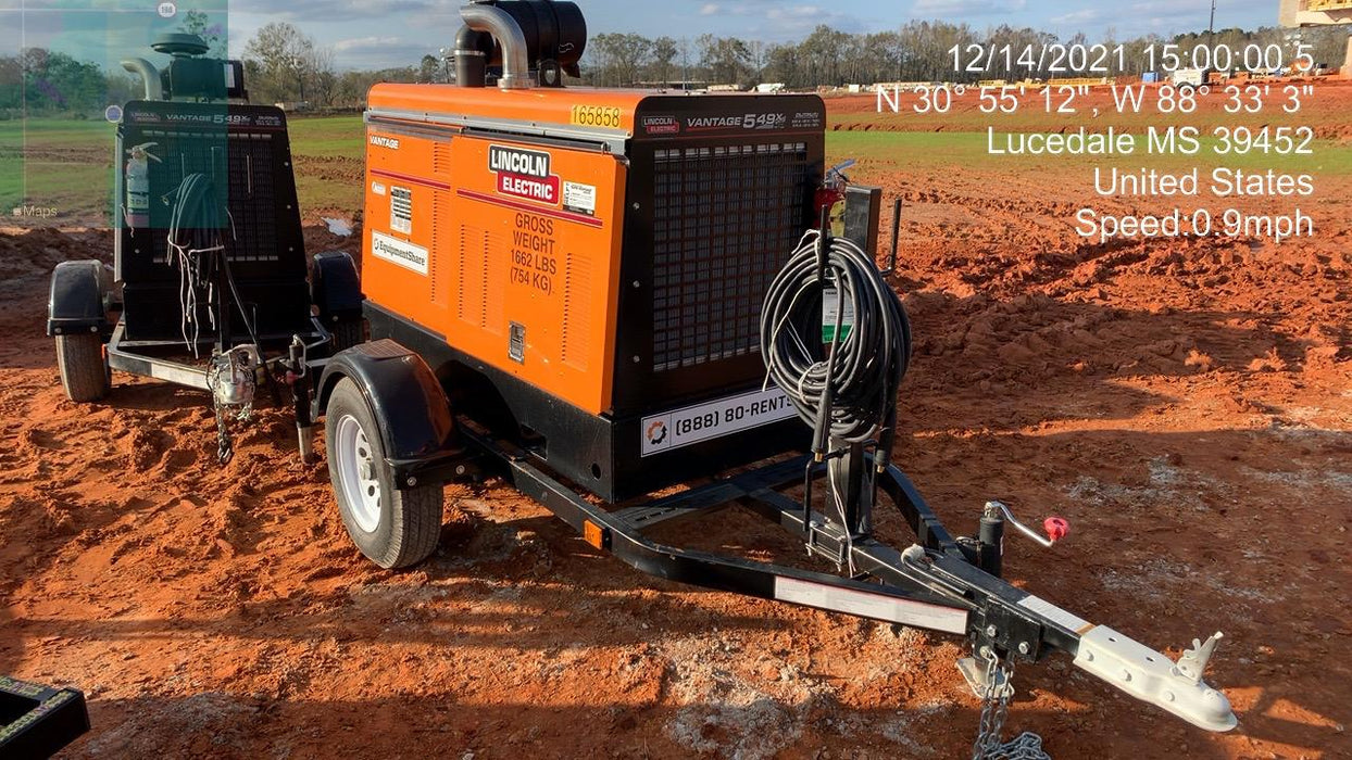 2021 Lincoln Electric Vantage 549X Ready Pak 3, ORANGE (includes trailer, cable rack, fender light kit)