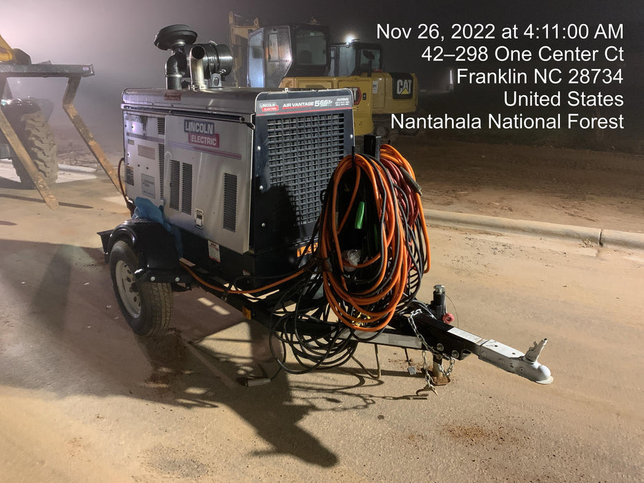 2021 Lincoln Electric Air Vantage 566 Air Vantage 566X Ready Pak 3 (includes trailer, cable rack, fender light kit); no telematics