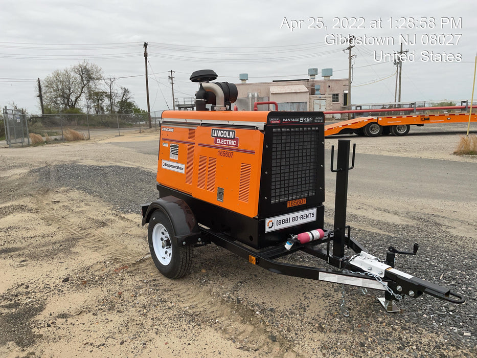 2021 Lincoln Electric Vantage 549X Ready Pak 3, ORANGE (includes trailer, cable rack, fender light kit)