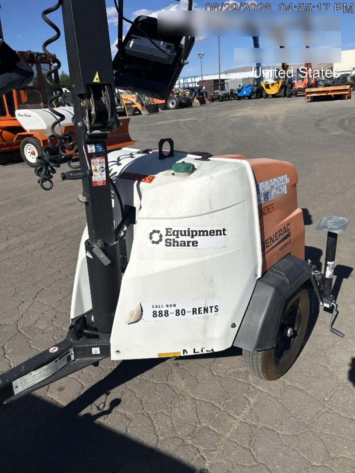 2023 Generac MLT2 Diesel, Flex Switch 120V Input, Powerzone Controller, (4) 320W LED Lights, 4kW Generator, 39.9 Gal Fuel Tank, 2" Ball, T3