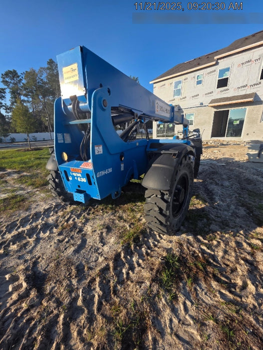 2019 Genie GTH-636 Canopy, Solid RT Tires, LED Work Lights, Beacon 60" QA Carriage, 48" Forks