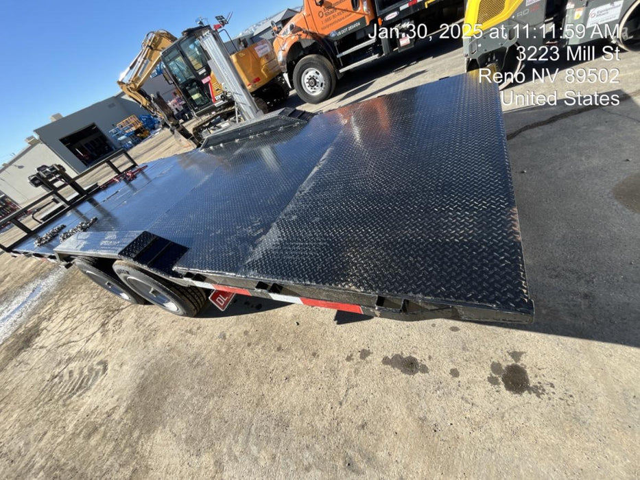 2025 TEXAS PRIDE TRAILERS 21' Lowboy Gravity Tilt Bed 14K Bumper Pull Trailer