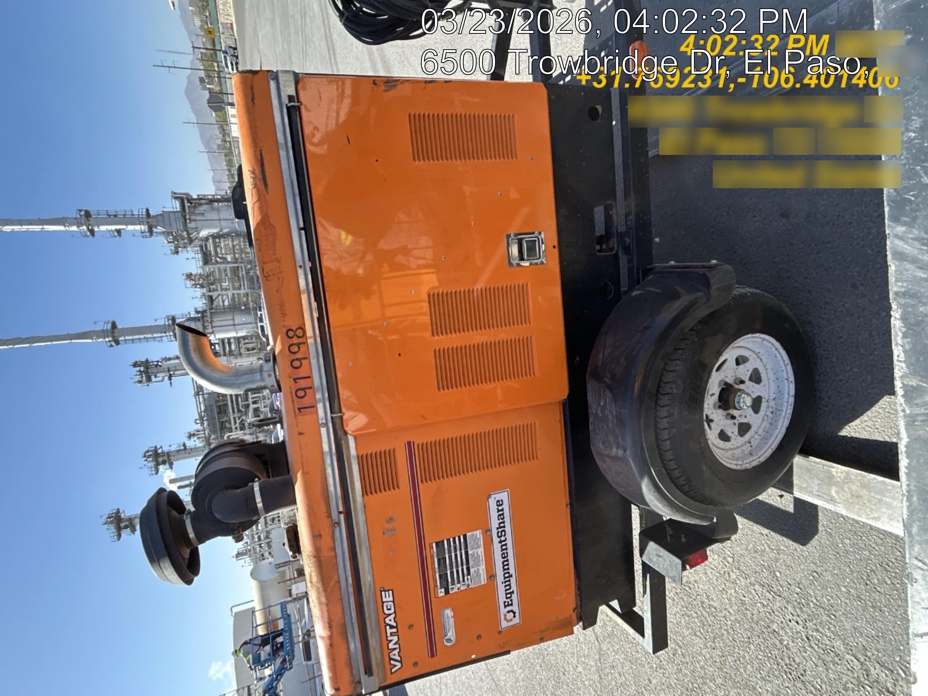 2021 Lincoln Electric Vantage 549X Ready Pak 3, ORANGE (includes trailer, cable rack, fender light kit)