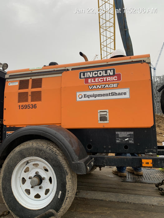 2021 Lincoln Electric Vantage 322 Vantage 322 Ready Pak 3 w/ Decals, ORANGE (includes trailer, cable rack, fender light kit) NO Telematics