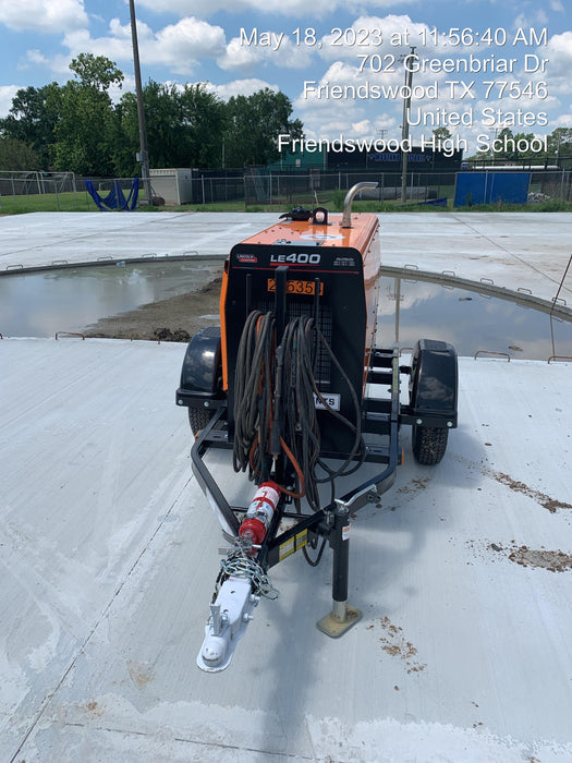 2022 Lincoln Electric LE400 Kubota V1505, Trlr, Cable Rack, Light Kit, ES Decals, T3