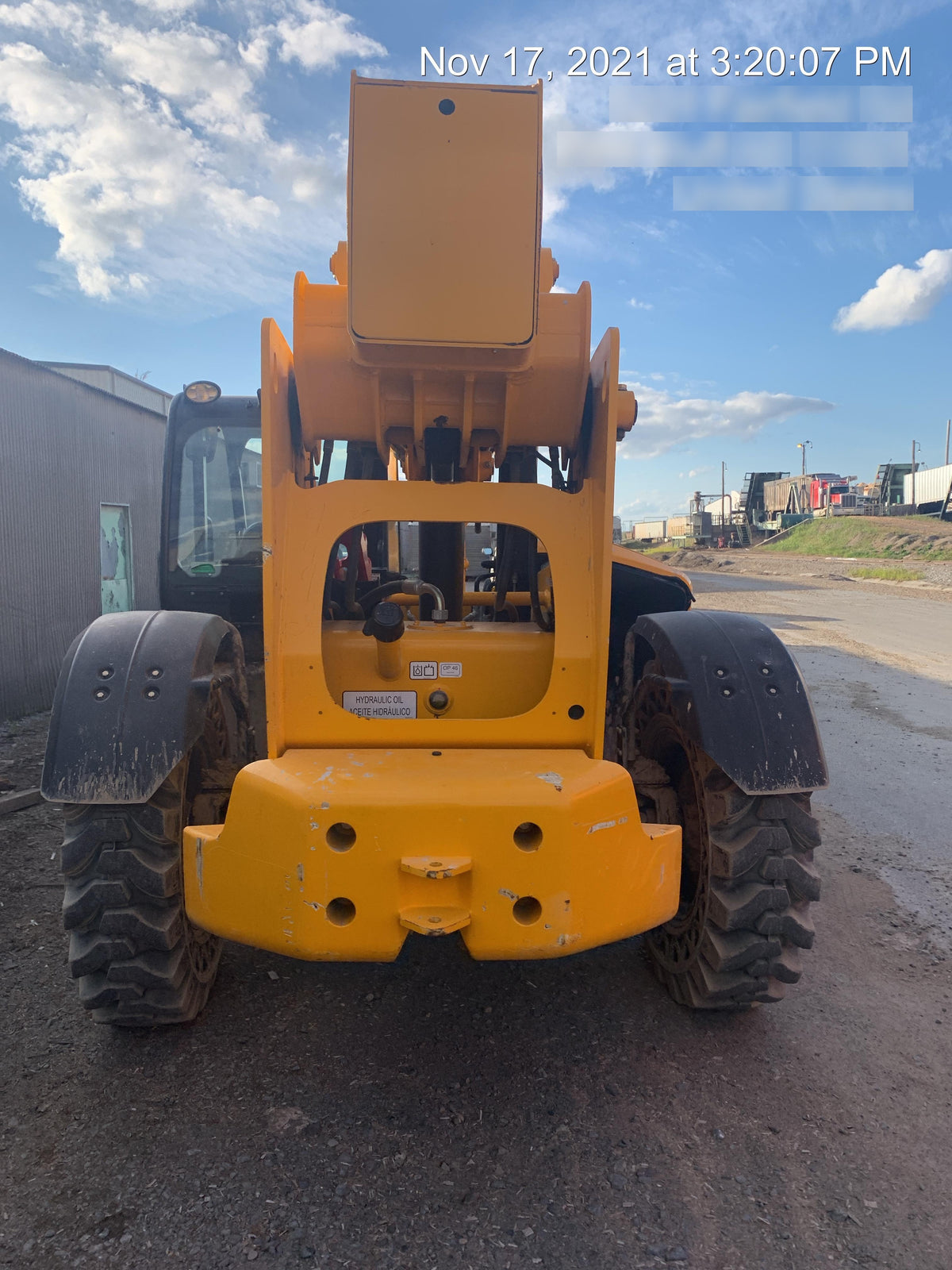 2019 JCB 510-56 74 HP w/Open ROPS, Beacon, Aux Hydraulics, Worklights, Solid Tires 60" Carriage/Forks