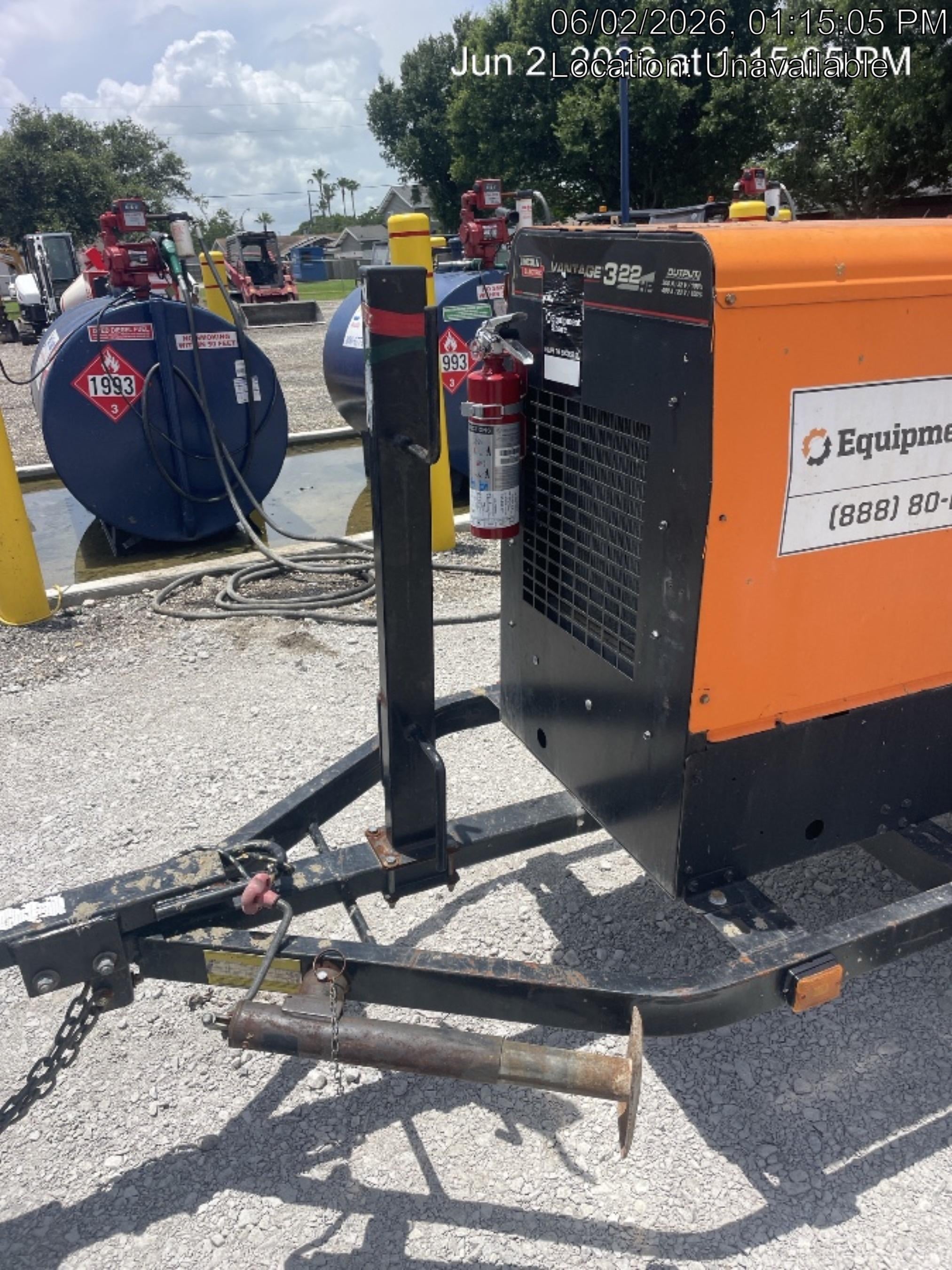 2021 Lincoln Electric Vantage 322 Vantage 322 Ready Pak 3 w/ Decals, ORANGE (includes trailer, cable rack, fender light kit) NO Telematics