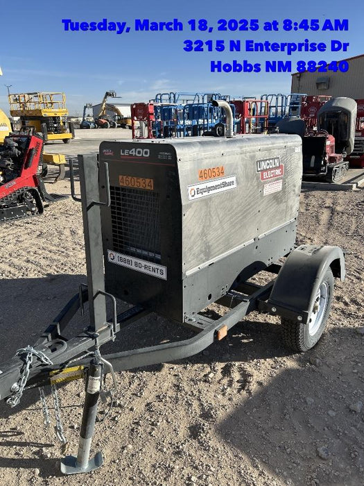 2024 Lincoln Electric LE400 Kubota V1505, Trlr, Cable Rack, Light Kit, ES Decals, T3