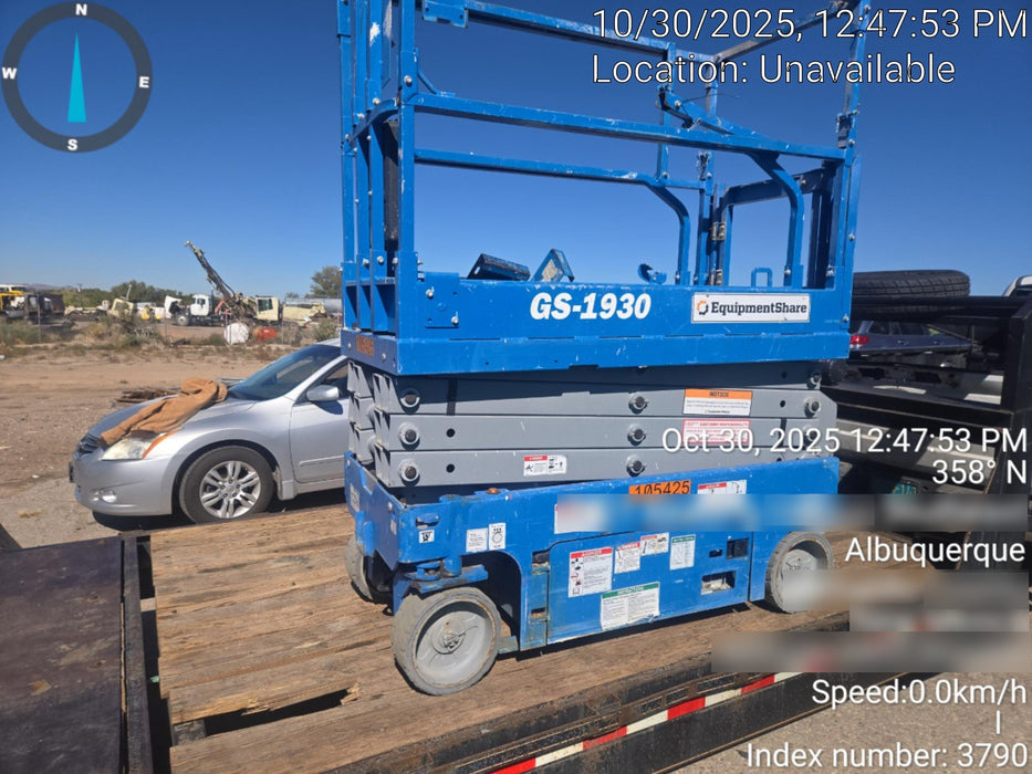 2020 Genie GS-1930 Solid Non Marking Tires, Beacon, Folding rails with half height swing gate