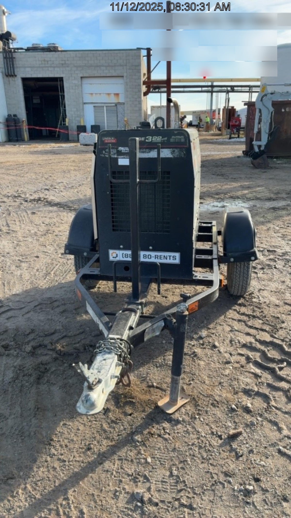 2019 Lincoln Electric Vantage 322 Lincoln Vantage 322 Welder w/Trailer, Light Kit, Cable Rack