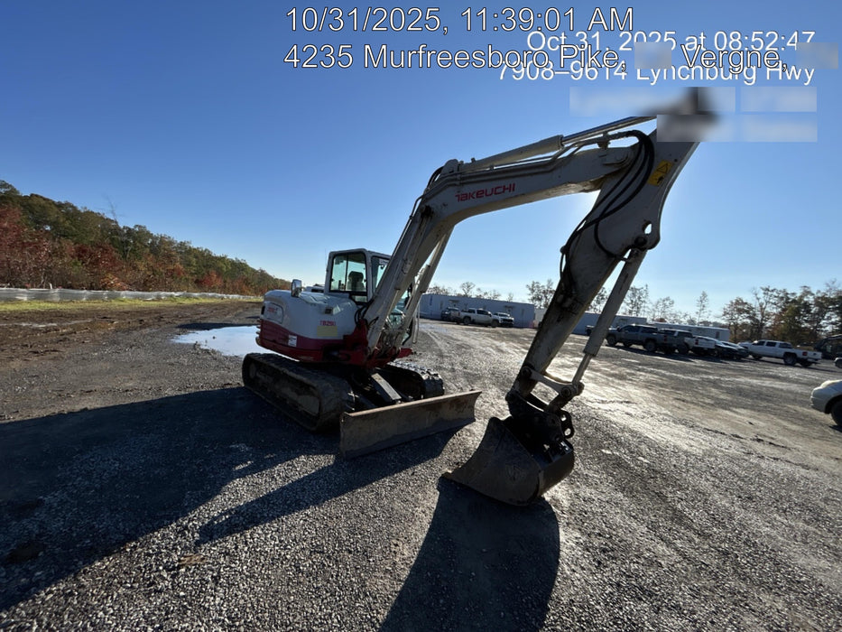 2019 Takeuchi TB290 Cab/Heat/AC Rubber tracks, Dozer blade, Travel alarm, Auxiliary hydraulics w/Manual QC, Hydraulic thumb, 18", 24", and 36" Buckets