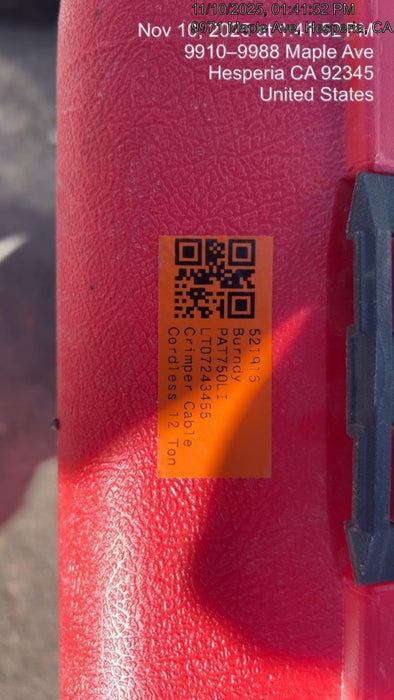 2025 BURNDY PAT750LI