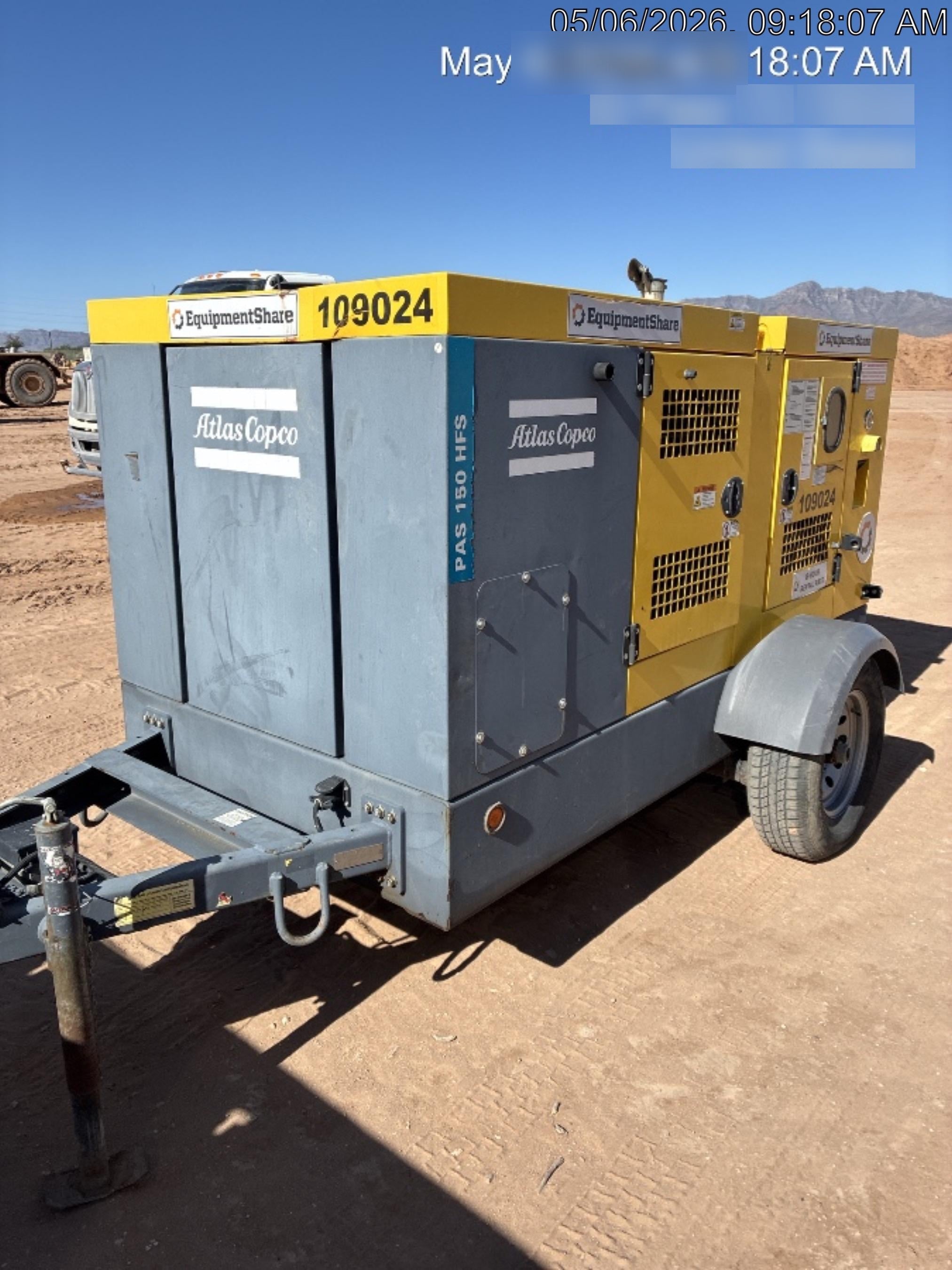2020 ATLAS COPCO PAS 150 HF CS Enclosed