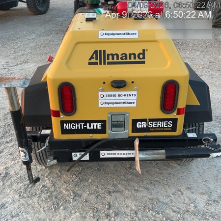 2022 Allmand NLV3GR (4) LED Light Fixture 350W, 23' Vertical Mast, 3kW Prime, Towable, ES Decals, T3