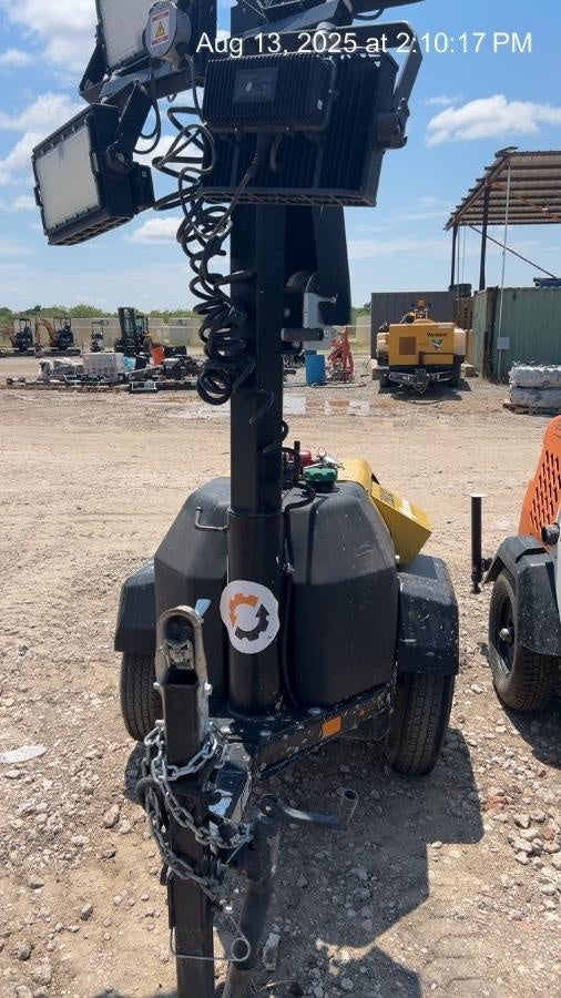 2022 Allmand NLV3GR (4) LED Light Fixture 350W, 23' Vertical Mast, 3kW Prime, Towable, Deep Sea L401, Leveling Jacks, Yanmar T4F 5.8hp