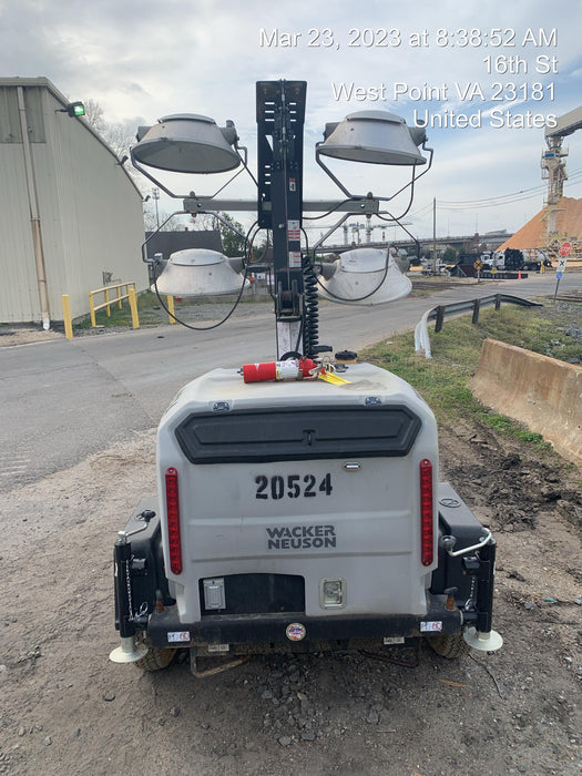2018 Wacker Neuson LTV6L-MH Wacker Neuson LTV6L Mobile Light Tower w/Fuel Level Sensor Installed