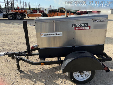 2019 Lincoln Electric Vantage 322 Ready-Pak 3, Two Wheel Trailer, Fender and Light Kit, Cable Rack