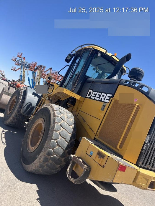2020 John Deere 644K 4yd Wheel Loader, Cab/Heat/Air, 3 Function Hydraulics, JRB Hydraulic QC, QC 4yd bucket w/smooth cutting edge, QC Carriage, 72" Fork Tines, 5yr/5,000hr Powertrain and Hydraulics extended warranty