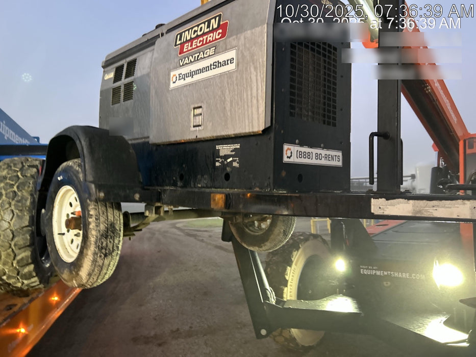 2019 Lincoln Electric Vantage 322 Ready-Pak 3, Two Wheel Trailer, Fender and Light Kit, Cable Rack