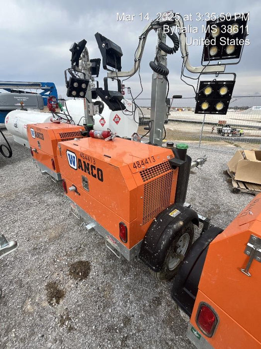 2024 Wanco WLTT-4MM4K Diesel, Mitsubishi L2E, 9.0HP @1800 rpm, Deep Sea Controller, Shore Power Plug, Auto Start, (4) 350W LED Floodlights, 4kW Generator, 60 Gal Fuel Tank, 2" Ball, T3