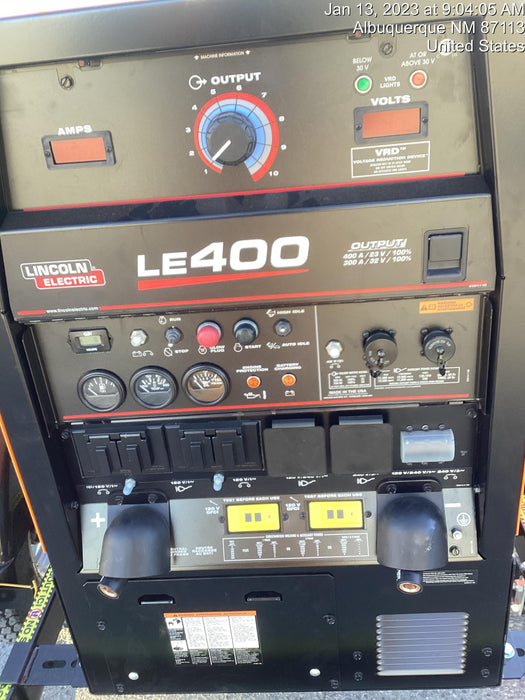 2022 Lincoln Electric LE400 Kubota V1505, Trlr, Cable Rack, Light Kit, ES Decals, T3