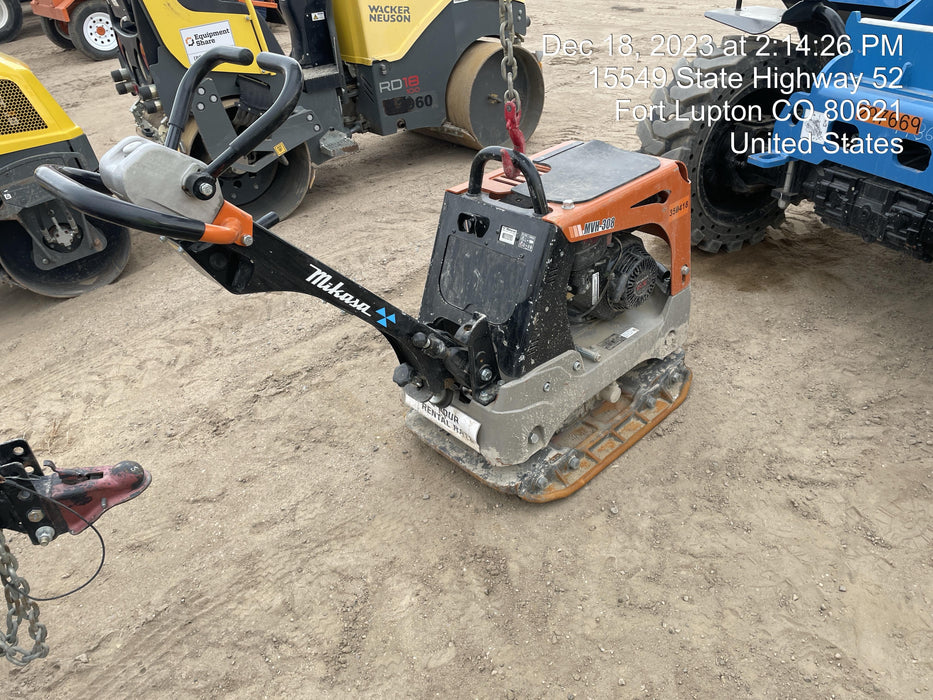 2023 Multiquip MV308GH Honda GX270, 18" Plate, Tachometer