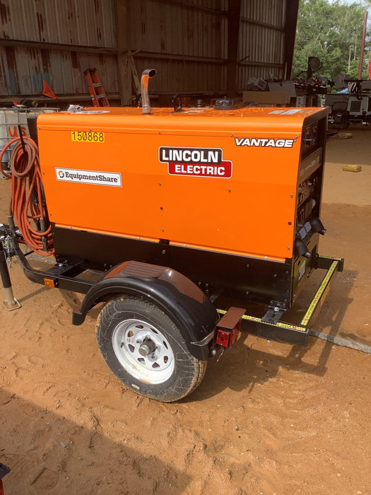 2021 Lincoln Electric Vantage 322 Vantage 322 Ready Pak 3 w/ Telematics & Decals, ORANGE (includes trailer, cable rack, fender light kit)