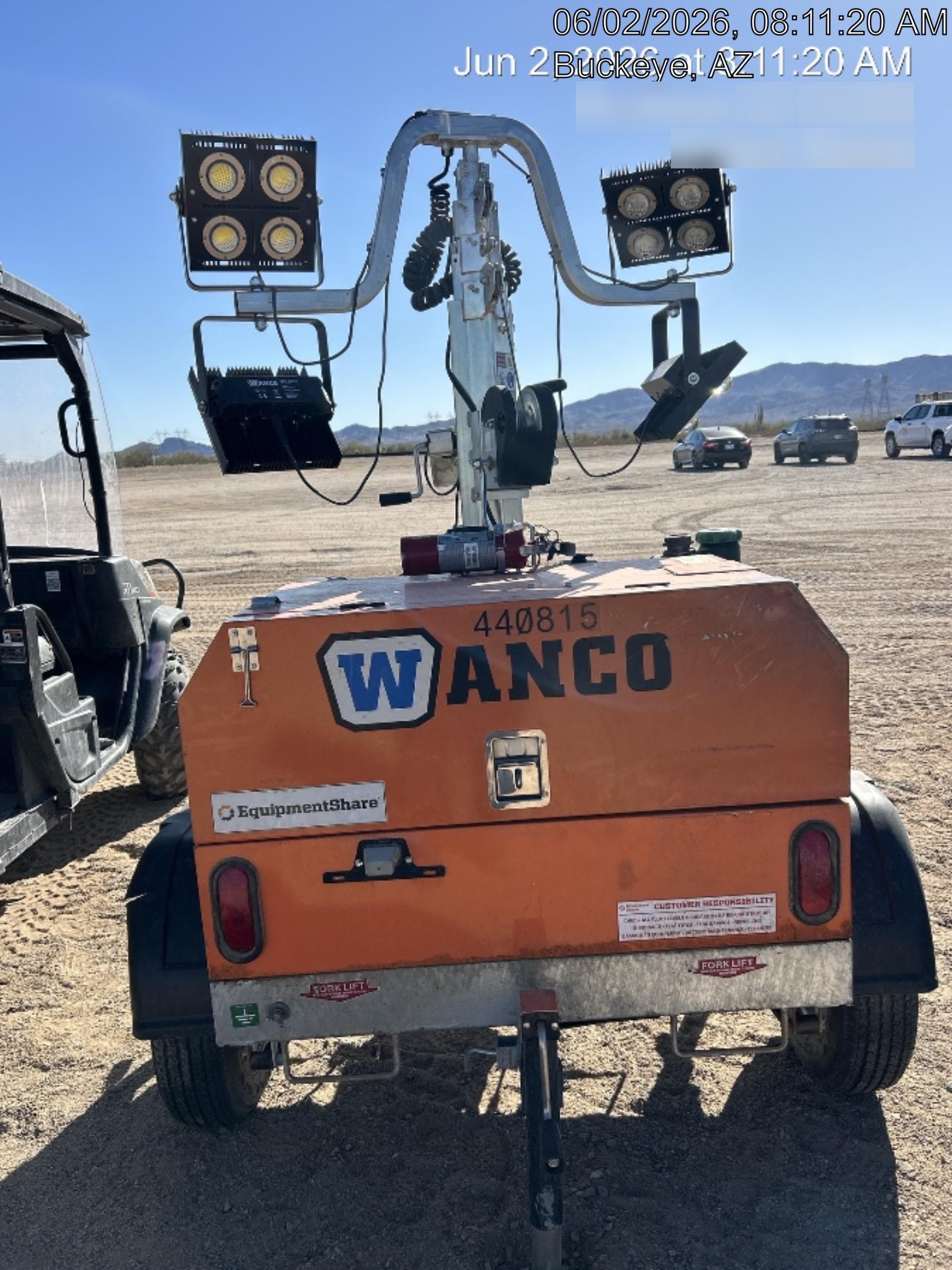2024 Wanco WLTT-4MM4K Diesel, Deep Sea Controller, Shore Power Plug, Auto Start, (4) 350W LED Floodlights, 4kW Generator, 60 Gal Fuel Tank, 2" Ball, T3
