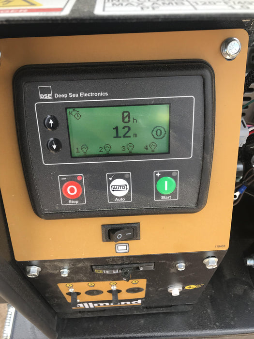 2022 Allmand NLV3GR (4) LED Light Fixture 350W, 23' Vertical Mast, 3kW Prime, Towable, Deep Sea L401, Leveling Jacks, Yanmar T4F 5.8hp