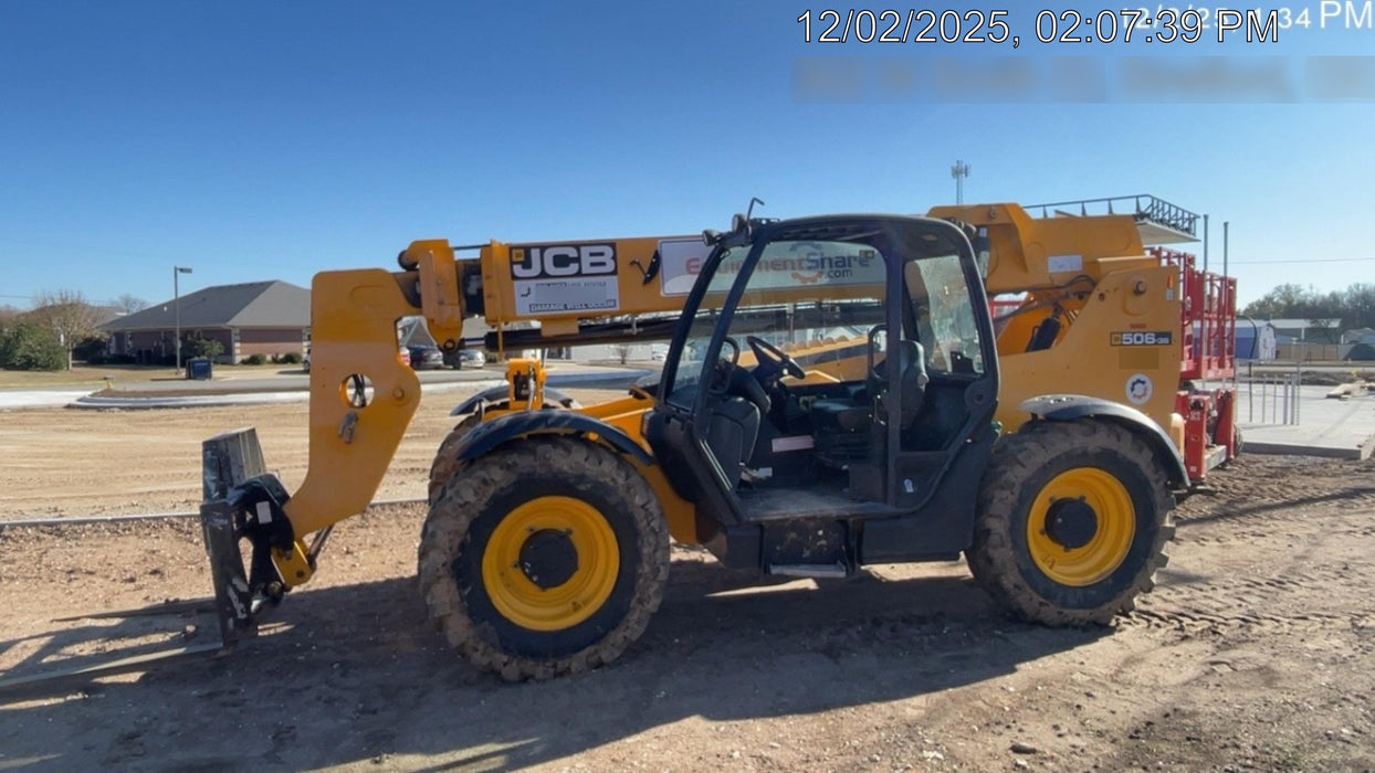 2019 JCB 506-36 Canopy, 74 HP, Foam Filled Tires, STD Worklight, Beacon, Aux Hydraulics, Lifting Eye, Back up Alarm 48" Carriage/48" Forks