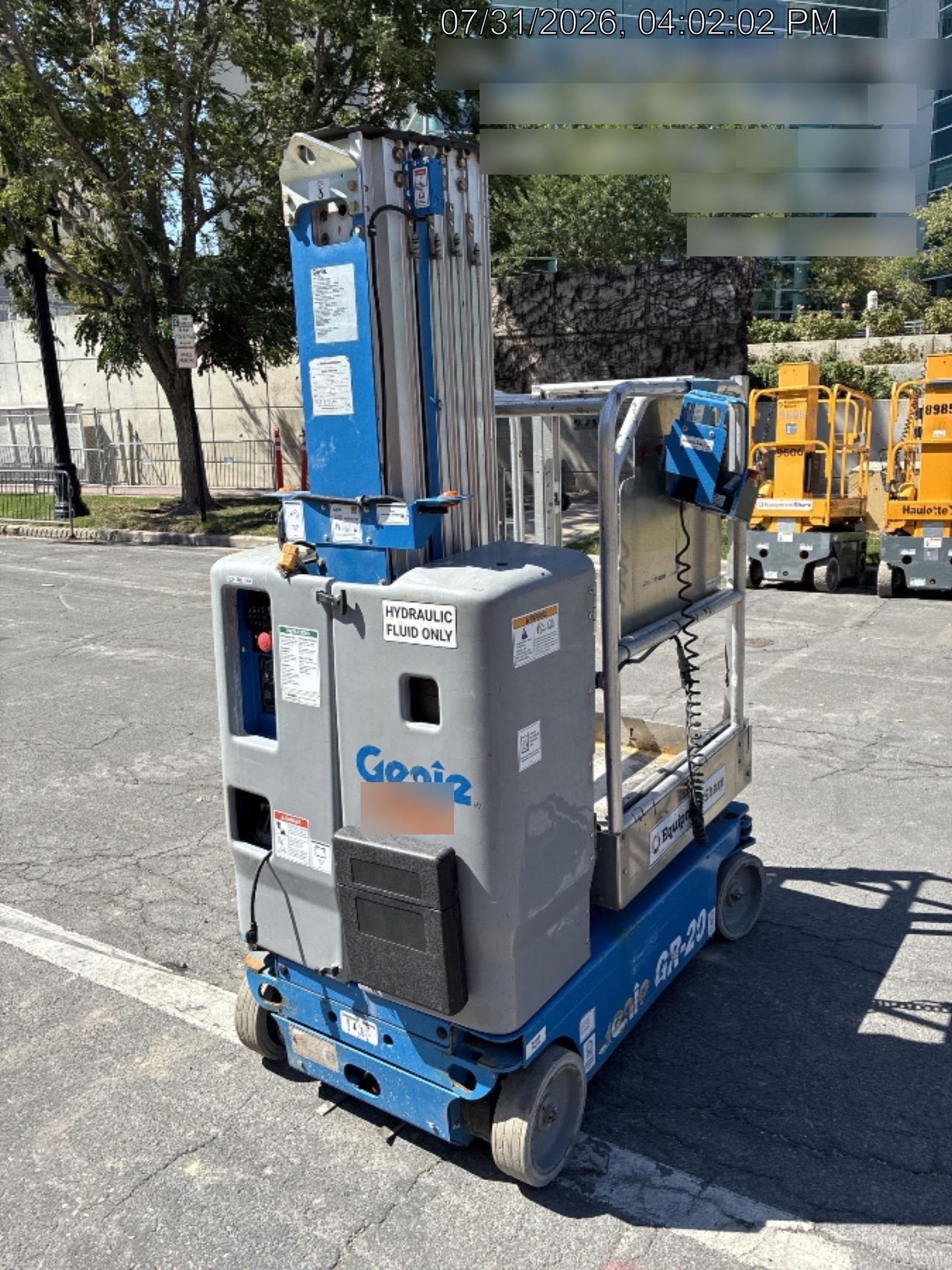2019 GENIE GR-20